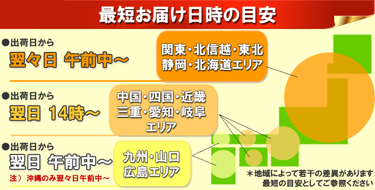 お届け日目安
